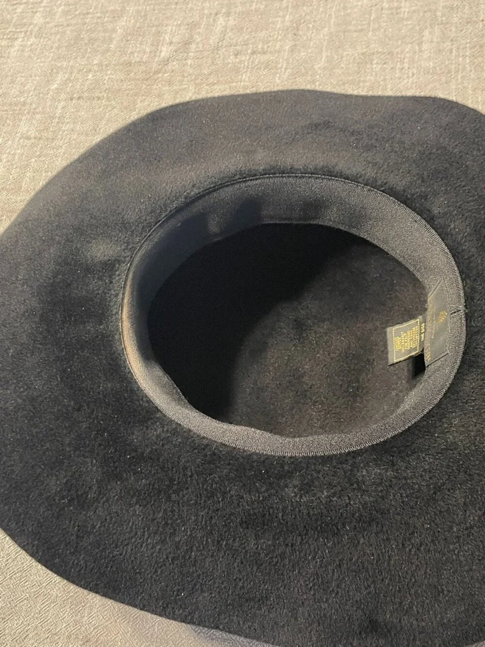 Helen Kaminski Australia Rabbit Fur Felt Wide Brim Hat Black One Size!